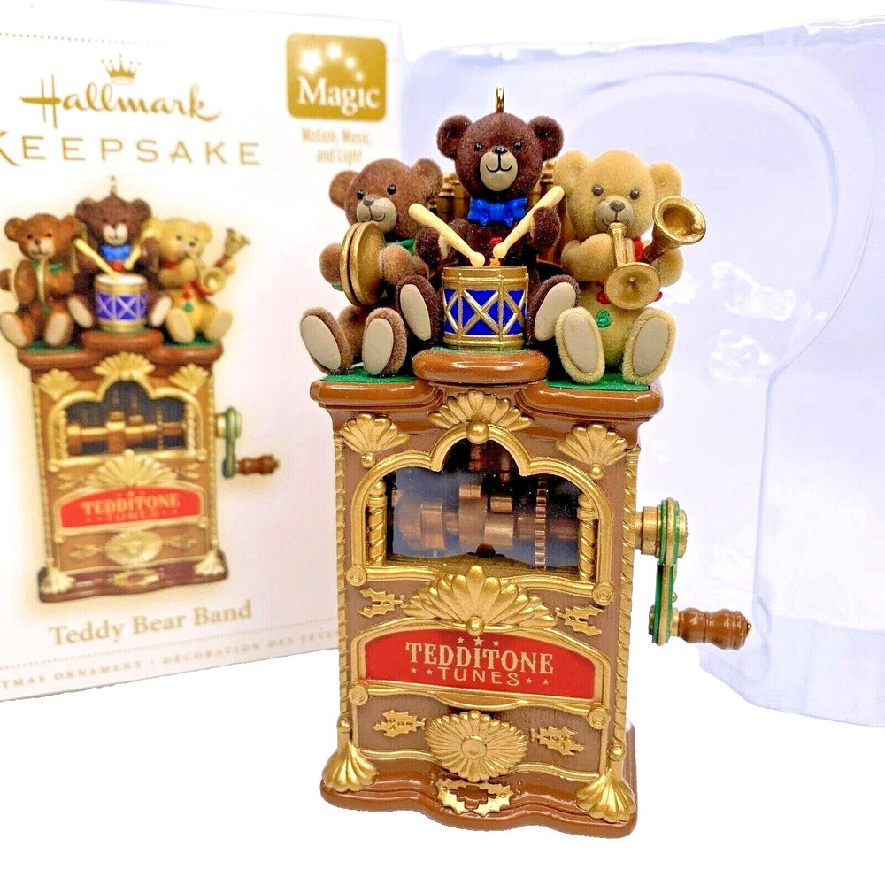 Hallmark Keepsake TEDDY BEAR BAND 2006 Magic Ornament With Motion Music & Light